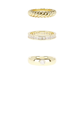 MEGA The Twisted Stack in Metallic Gold. Size 5. Also in 8.