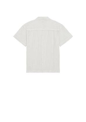 Obey Donnie Sheer Striped Short Sleeve Shirt in White. Size L. Also in M, S, XL/1X.