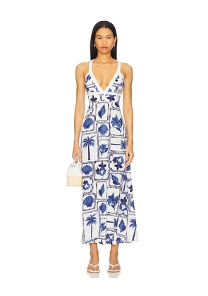MINKPINK Sylvie Panel Midi Dress in White. Size M, XS.
