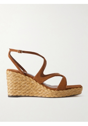 Jimmy Choo - Ayla 85 Suede Platform Espadrilles - Brown - IT36,IT36.5,IT37,IT37.5,IT38,IT38.5,IT39,IT39.5,IT40,IT40.5,IT41,IT41.5,IT42