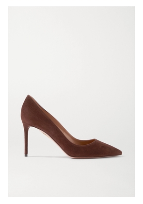 Aquazzura - Purist 85 Suede Pumps - Brown - IT34,IT35,IT35.5,IT36,IT36.5,IT37,IT37.5,IT38,IT38.5,IT39,IT39.5,IT40,IT40.5,IT41,IT41.5,IT42