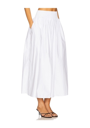 Solid & Striped The Noreen Skirt in White. Size L. Also in M, S, XL.