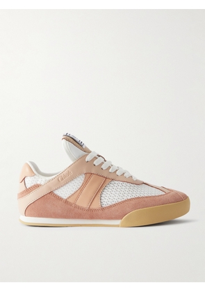 Chloé - Kick Leather And Suede-trimmed Mesh Sneakers - Orange - IT35,IT36,IT37,IT38,IT39,IT40,IT41,IT42