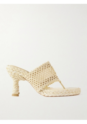 Chloé - Isla Crocheted Raffia Mules - Neutrals - IT35,IT36,IT37,IT38,IT39,IT40,IT41