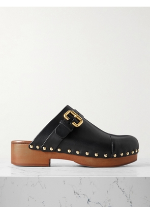 Chloé - Jeannette Embellished Leather Clogs - Black - IT35,IT36,IT37,IT38,IT39,IT40,IT41