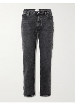 FRAME - The Borrowed Mid-rise Straight-leg Jeans - Black - 23,24,25,26,27,28,29,30,31,32,33
