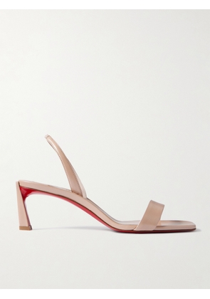 Christian Louboutin - O Condora 55 Leather Slingback Sandals - Neutrals - IT36,IT36.5,IT37,IT37.5,IT38,IT38.5,IT39,IT39.5,IT40,IT40.5,IT41,IT41.5,IT42
