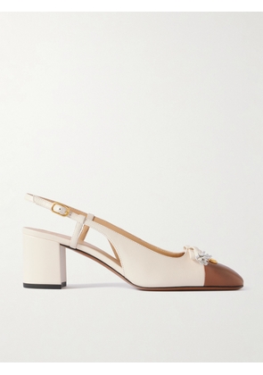 Valentino Garavani - Vlogo 65 Tasseled Leather Slingback Pumps - Ecru - IT36,IT36.5,IT37,IT37.5,IT38,IT38.5,IT39,IT39.5,IT40,IT40.5,IT41,IT41.5,IT42
