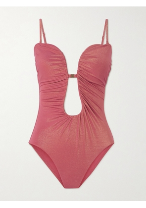 Zimmermann - Rhiannon Metallic Strapless Swimsuit - Pink - 0,1,2,3,4