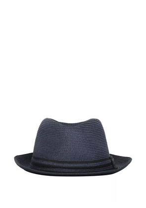 Emporio Armani straw fedora hat - Blue