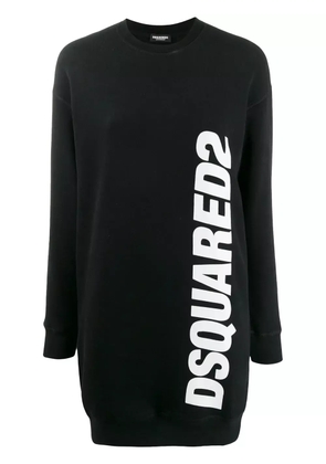 DSQUARED2 logo print sweater dress - Black