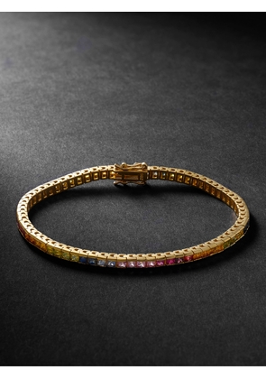 Mateo - Gold Sapphire Tennis Bracelet - Men - Gold