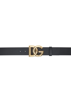 Dolce & Gabbana Black Crossover Logo Belt