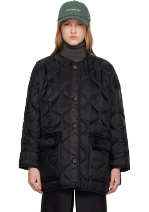 The Frankie Shop Black Teddy Quilted Jacket