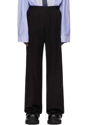 Balenciaga Black Fluid Poplin Large Elastic Trousers