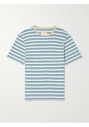 Folk - Striped Slub Cotton-Jersey T-Shirt - Men - Blue - S