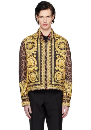 Versace Black & Gold Wild Barocco Blouson Jacket