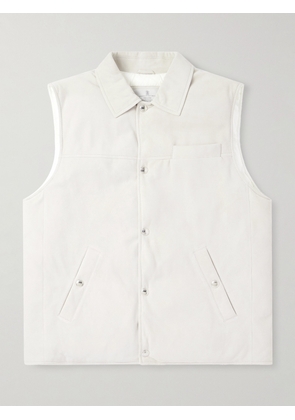 Brunello Cucinelli - Suede Down Vest - Men - Neutrals - S