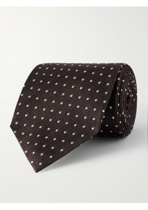 TOM FORD - 8cm Polka-Dot Silk Tie - Men - Brown