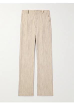 Bottega Veneta - Straight-Leg Woven Suit Trousers - Men - Neutrals - IT 48