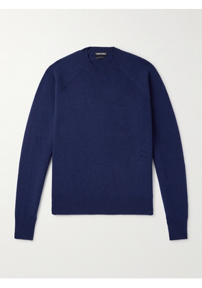 TOM FORD - Wool and Cashmere-Blend Sweater - Men - Blue - IT 46