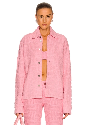 Bottega Veneta Jacquard Towelling Jacket in Bubblegum - Pink. Size L (also in ).