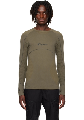 ROA Khaki Seamless Long Sleeve T-shirt