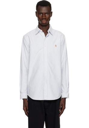 Polo Ralph Lauren White & Blue Classic Fit Striped Oxford Shirt