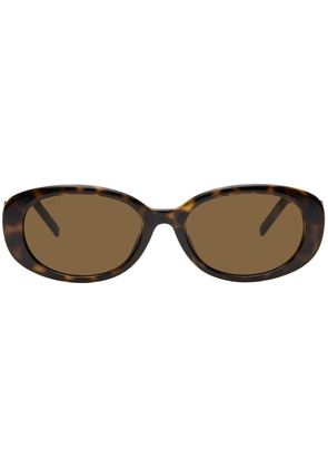 Gucci Brown G String Round Oval Sunglasses