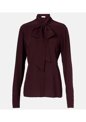 Stella McCartney Tie-neck silk top