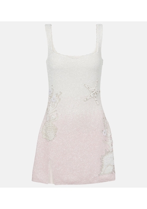 Clio Peppiatt Seashell embellished minidress