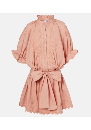 Juliet Dunn Scalloped cotton poplin minidress