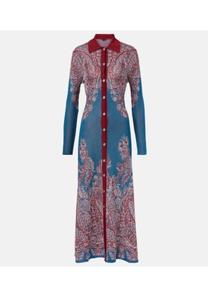 Etro Paisley jersey shirtdress