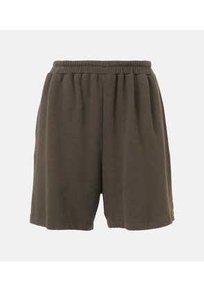 The Row Gana cotton and cashmere terry shorts