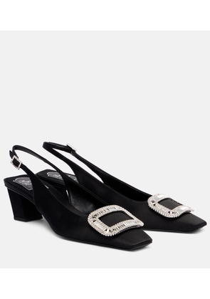 Roger Vivier Belle Vivier 45 satin slingback pumps