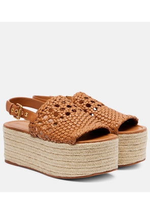 Farm Rio Woven leather espadrille sandals