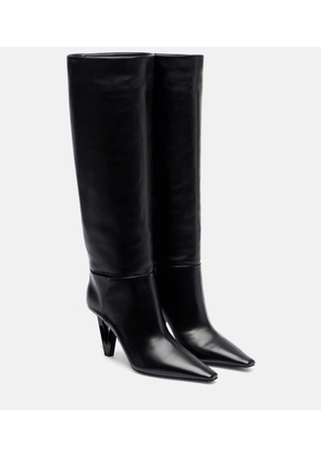Versace 85 leather knee-high boots