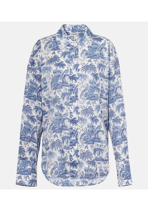 Staud Printed cotton voile shirt
