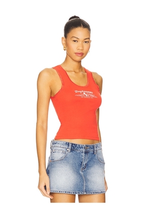DAYDREAMER Daydreamer Studios Lace Trim Tank in Red. Size L. Also in XL.