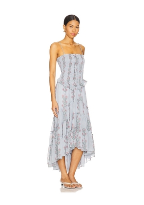 Free People Alejandra Midi Dress in Blue. Size L. Also in M, S, XS.