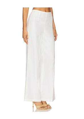 FAITHFULL THE BRAND Syna Pant in White. Size L. Also in M, S, XS.