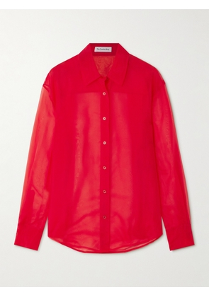 The Frankie Shop - Peri Silk-blend Organza Shirt - Red - XS,S,M,L,XL