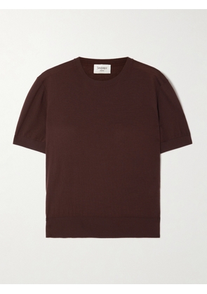 SAINT LAURENT - Cropped Wool T-shirt - Brown - XS,S,M,L
