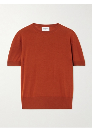 SAINT LAURENT - Wool T-shirt - Red - XS,S,M,L