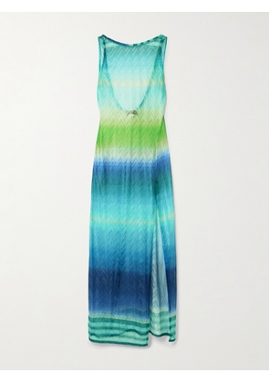 Missoni - Dégradé Crochet-knit Maxi Dress - Blue - IT36,IT38,IT40,IT42,IT44,IT46,IT48