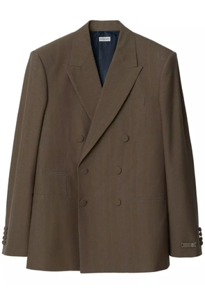Burberry peak-lapel wool blazer - Brown
