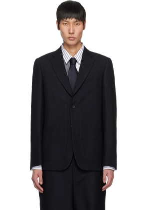 Comme des Garçons Homme Deux Navy Wool Kersey Blazer