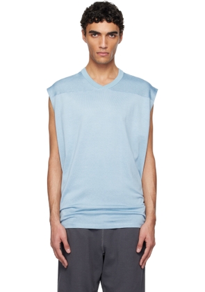 nanamica Blue Rayon Cotton N/S Tank Top