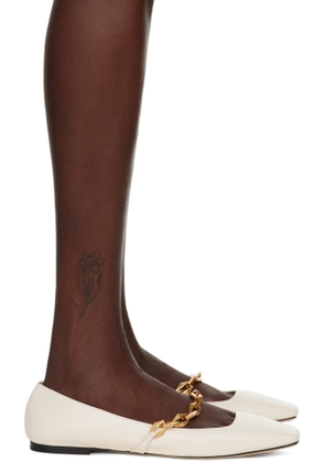 Jimmy Choo White Diamond Tilda Ballerina Flats