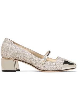 Jimmy Choo Gold Elisa 45 Heels